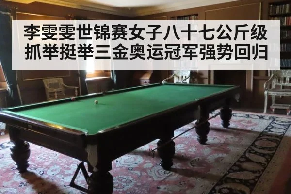 李雯雯世锦赛女子八十七公斤级抓举挺举三金奥运冠军强势回归